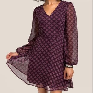 Long Sleeve A-Line Dress
